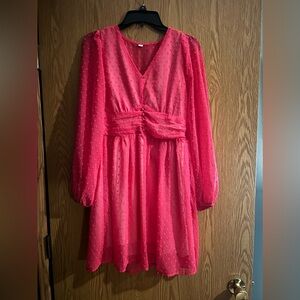 Large hot pink dress